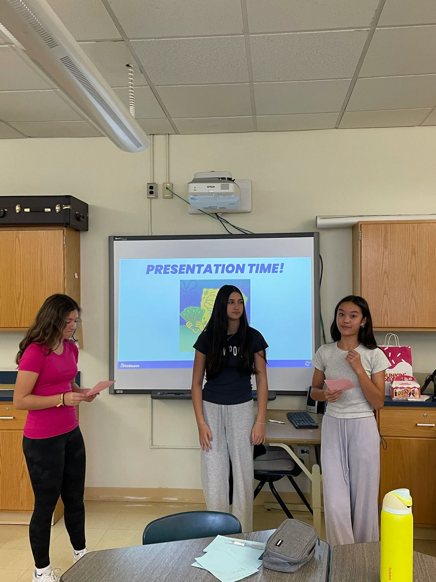 FinGoose educators leading a classroom presentation